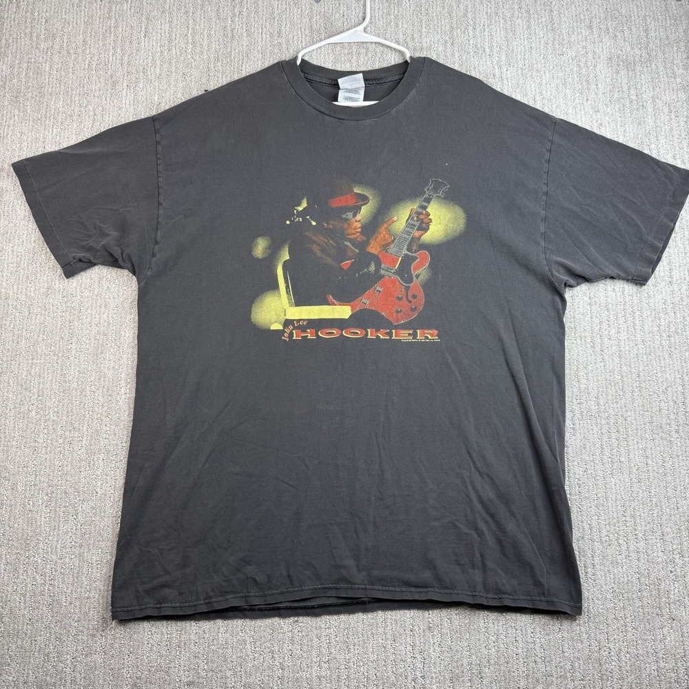 Vintage John Lee Hooker T Shirt 1995 Size XXL Memphis Music Hanes Heavy Weight